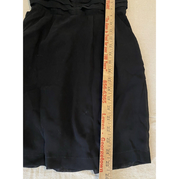 Sparkle & Fade Dark Dress Womens Size 0 Sleeveless Black Silky Sheath Dress - Picture 10 of 10
